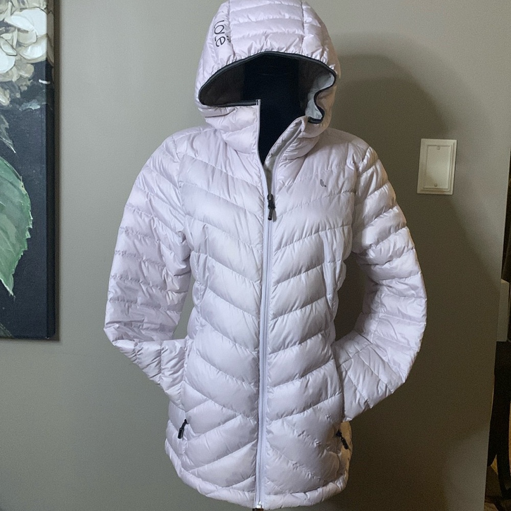 Women’s Lole’ down puffer jacket, (M) soft pink